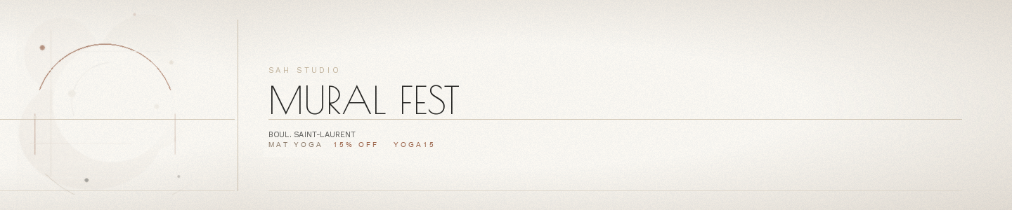 Mural Fest Special — SAH Studio · Mat Yoga 15% off · code YOGA15